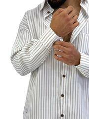 long sleeve oversize striped shirt