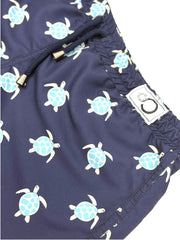 short patterned swimming trunk