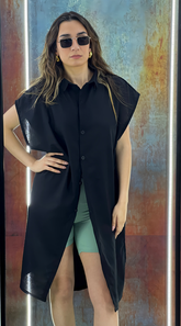 Basic one free size long dress - shirt women