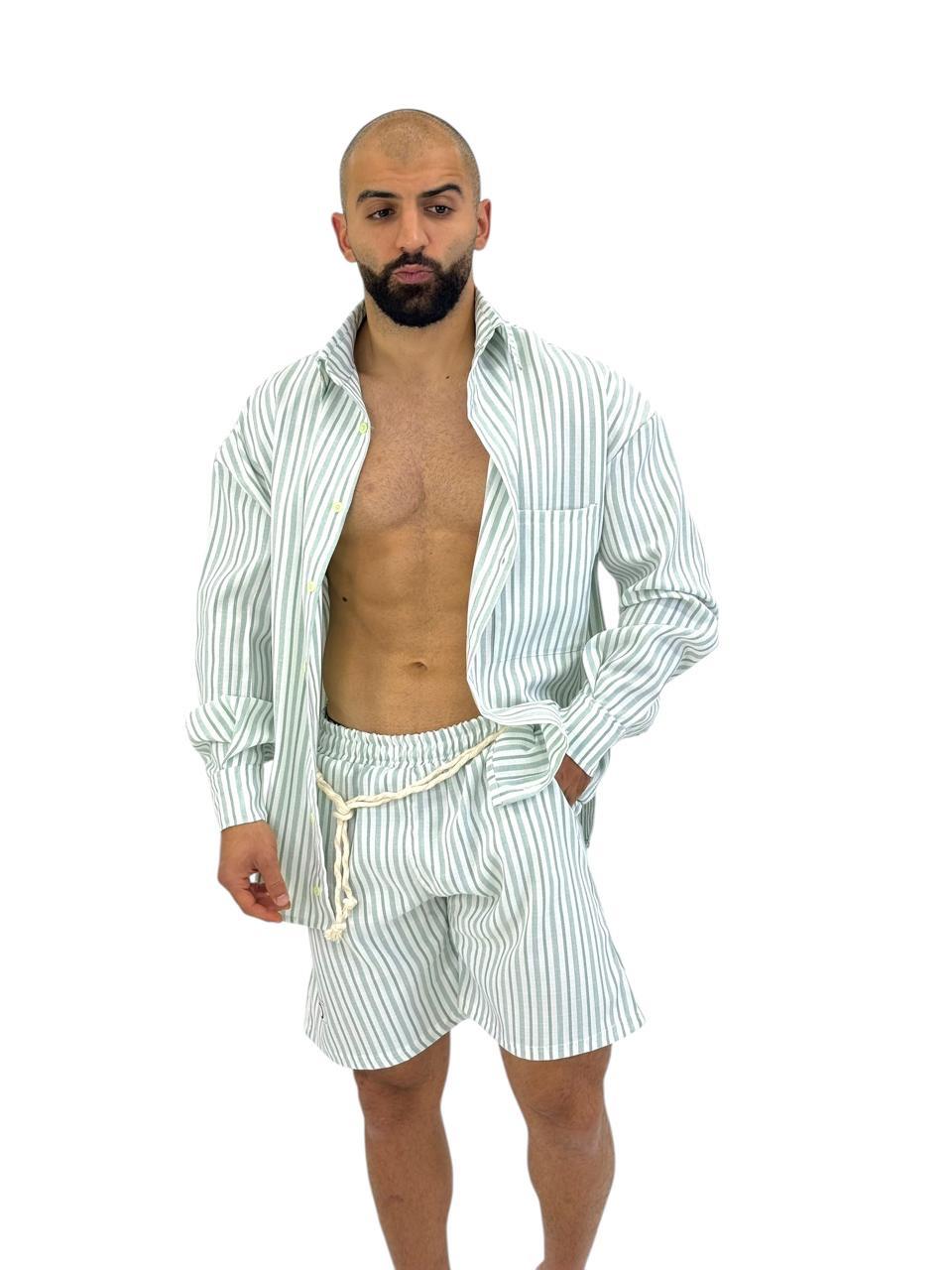 Como linen wide Shorts