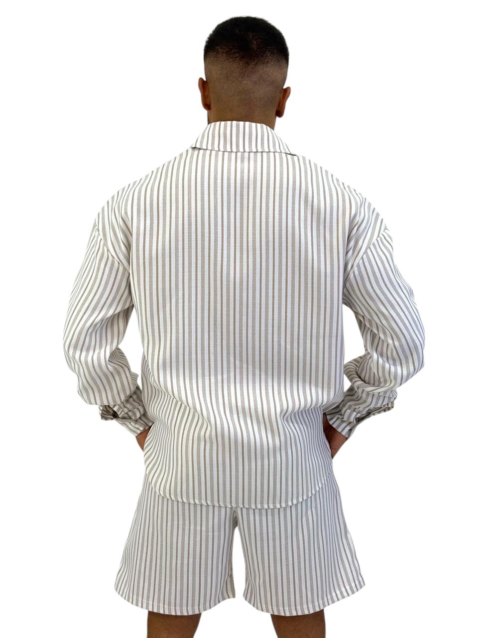 long sleeve oversize striped shirt