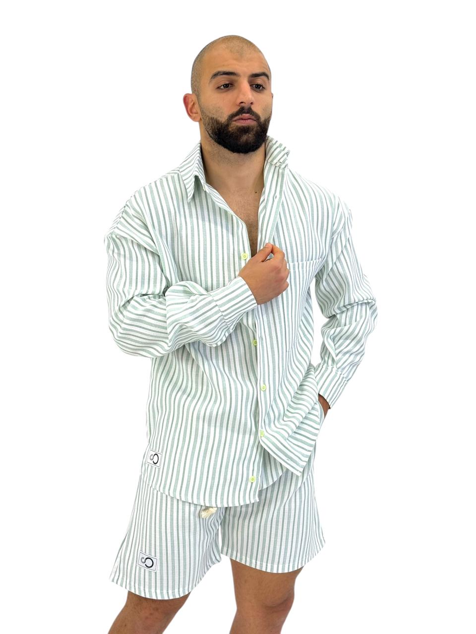 long sleeve oversize striped shirt