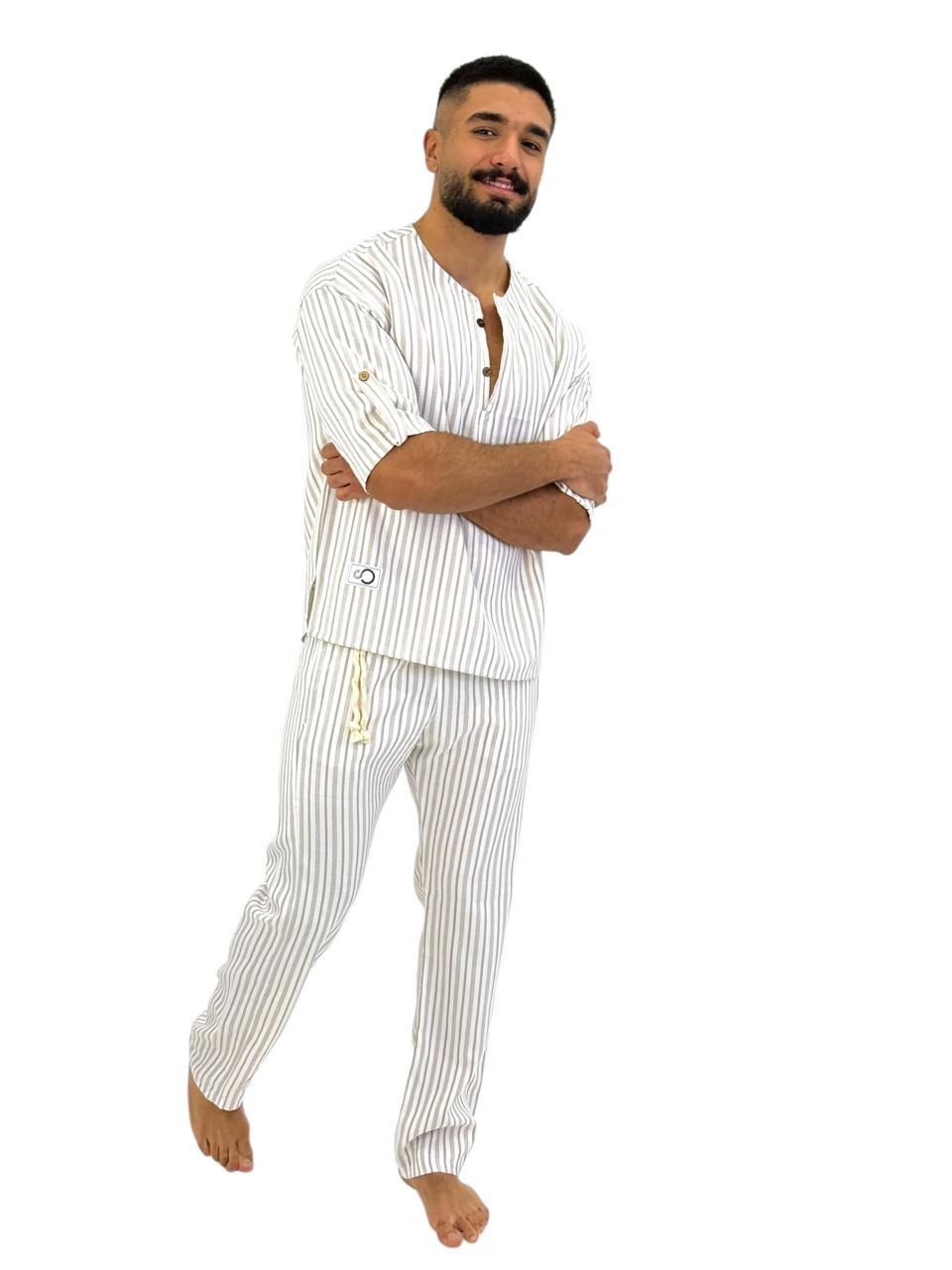 como striped linen Pant Men