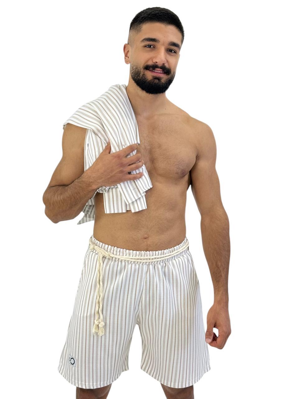 Como linen wide Shorts
